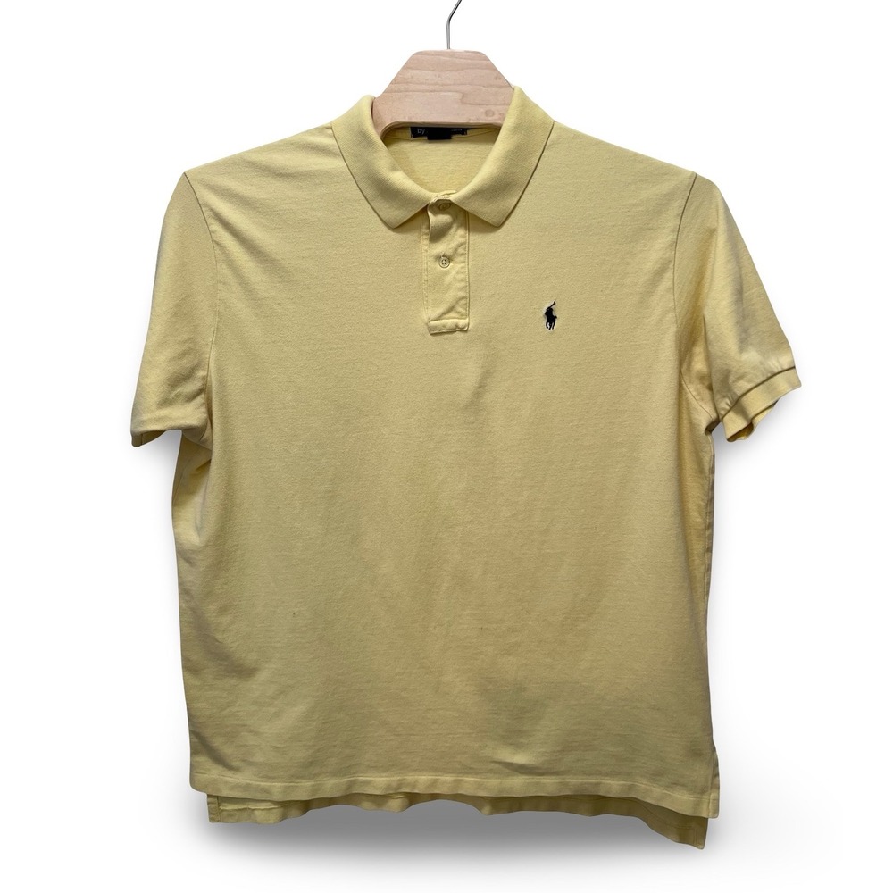 Polo Ralph Lauren Mens XXL Yellow Short Sleeve Pique Cotton Polo Shirt Classic